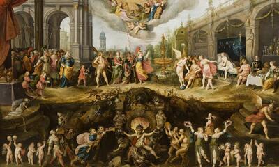 Frans II Francken, Eeuwig dilemma van de mens: de keuze tussen ondeugd en deugd