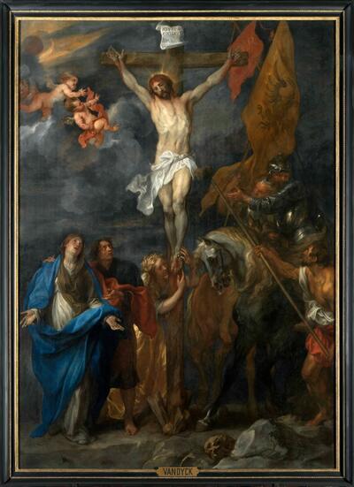 Antoon van Dyck, Christus aan het kruis, 1630, olieverf op doek, 400 x 290 cm SINT-MICHIELSKERK, GENT
