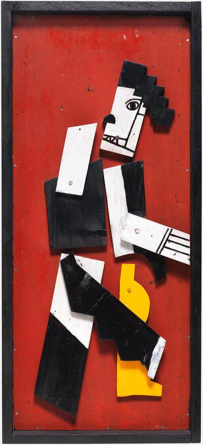 Fernand Léger, Charlot cubiste, [1924], houten geverfde elementen op triplex PARIJS, CENTRE POMPIDOU, MUSÉE NATIONAL D’ART MODERNE - CENTRE DE CRÉATION INDUSTRIELLE