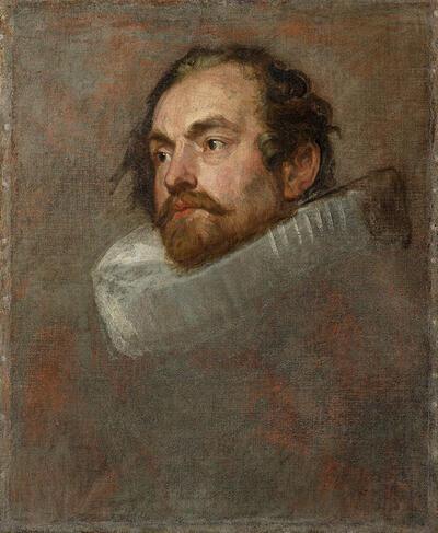 Anthony van Dyck, Studiekop van een Brussels magistraat Privéverzameling Groothertogdom Luxemburg