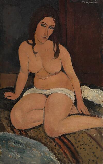 Amedeo Modigliani (1884-1920), Groot naakt, Olie op doek