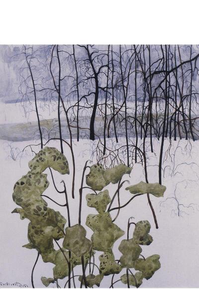 Léon Spilliaert, Winterlandschap, 1915, aquarel over sporen van potlood op papier, 