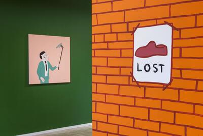 MIMA, installatiezicht, werk van Joan Cornellà, ‘Art is Comic’, 2017.