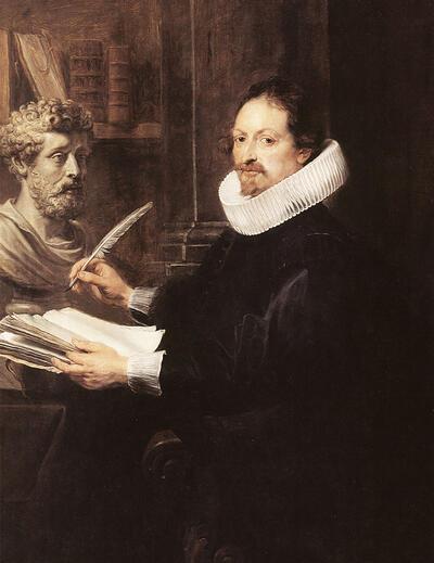 Portret van Gaspar Gevartius ca. 1627 olieverf op paneel, Rubens,