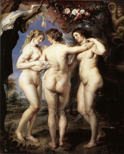 De drie Gratiën co. 1635 olieverf op paneel, Rubens