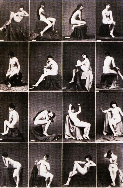 Louis Igout, Attitudenplank: vrouwen, 1880, fotografie, Bibliothèque nationale de France