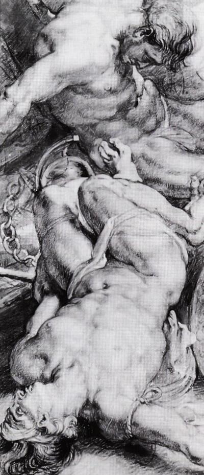 P.P. Rubens, Twee geketende gevangenen naar de Fasti Famesiensis van Francesco Salviati 