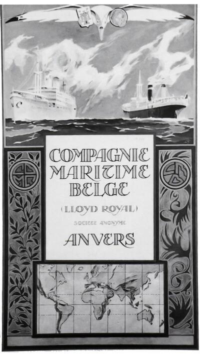 Kalender uit 1930 van de Compagnie Maritime Belge. Nationaal Scheepvaartmuseum.