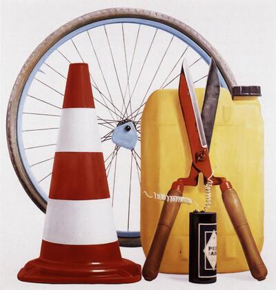 Degobert Guy (1914), Roue de vélo et cône. PMMK, Oostende