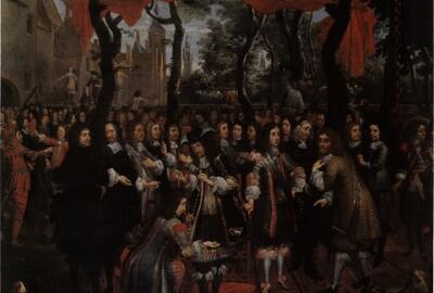 Jan Baptiste Van Meunincxhove, Karel II in de hovingen van de Gilde van Sinte-Barbara