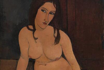 Amedeo Modigliani (1884-1920), Groot naakt, Olie op doek
