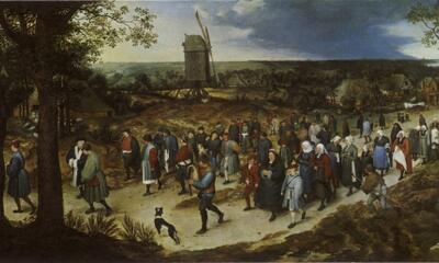 Pieter Bruegel, de Oude?, De bruiloftsstoet