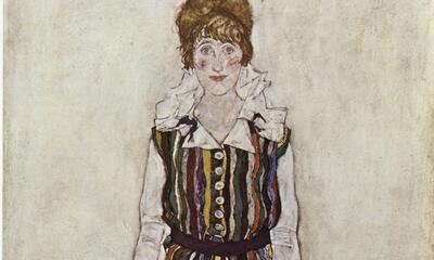Egon Schiele - Portret van zijn vrouw Edith