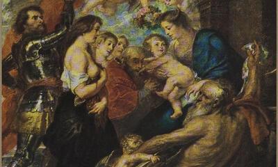P.P. Rubens De H. Maagd en het kind Jezus vereerd door verschillende heiligen