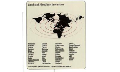 Webstek: Vlaamse kunst wereldwijd