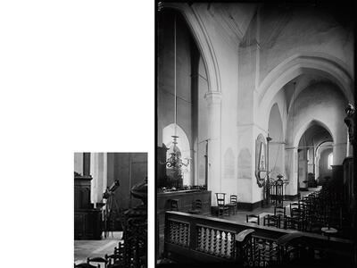 Collectie, Richard Hamann, zijbeuk, Sint Piatuskerk, Doornik, zilvergelatine op glas, 