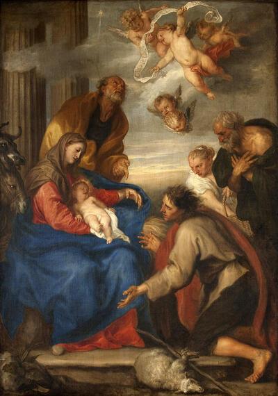 Antoon van Dyck, Aanbidding der herders, 1631, olieverf op doek, Onze-Lieve-Vrouwekerk, Dendermonde