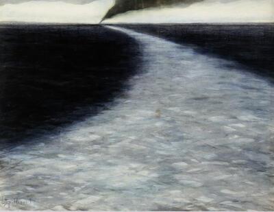 Beaufort, Léon Spilliaert, Marine met kielzog, 1902. Kunstmuseum aan zee, Oostende