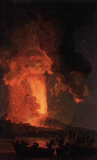 Jacques Antoine Volaire (1729-1802), Vesuvius. Musée Municipal des Beaux-Arts, Brest, Rome