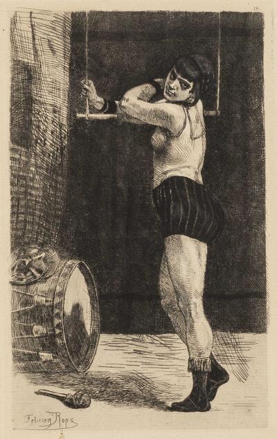 Félicien Rops, La femme au trapèze, circus