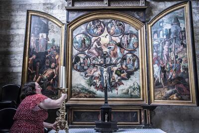 Pieter Aertsen, Zeven vreugden van Maria, Sint-Leonarduskerk, Zoutleeuw