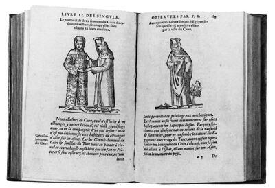 Petrus Bellonius (Cerans, ca. 1517 - Parijs, 1564). Les observations de plusieurs singularitez et choses memorables, trouvées en Grece, Asie, lndée, Egypte, Arabie et autres pays estranges, redigées en trois livres ... Plantijn-Moretus