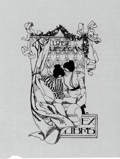 Aubrey Beardsley (GB, 1872-1898), Exlibris Luise Liesegang