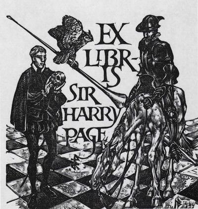 Leslie Charlotte Benenson (GB, 1941), Exlibris Sir Harry Page