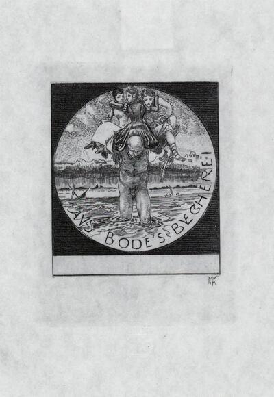 Max Klinger (D, 1857-1920), Exlibris (Wilhelm) Bode