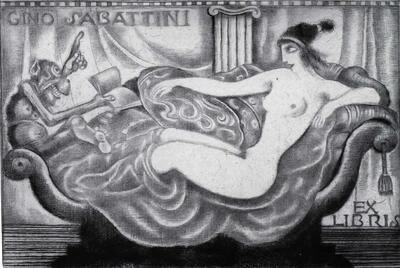 Michel Fingesten (I, 1884-1943), Exlibris Gino Sabattini