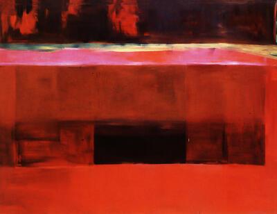 Ingrid Castelein, Onderzoek landschap "rood V", expressionisme