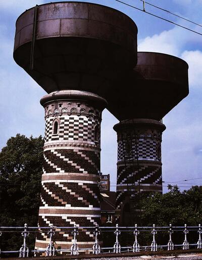 Watertorens, Zurenborg, Antwerpen. Industriële archeologie, erfgoed