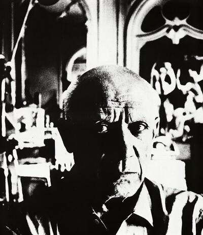 Bill Brandt (Groot-Brittannië, 1904),  Pablo Picasso, Cannes, Fotografie
