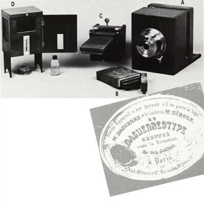 Daguerreotypie-uitrusting. Fotografie