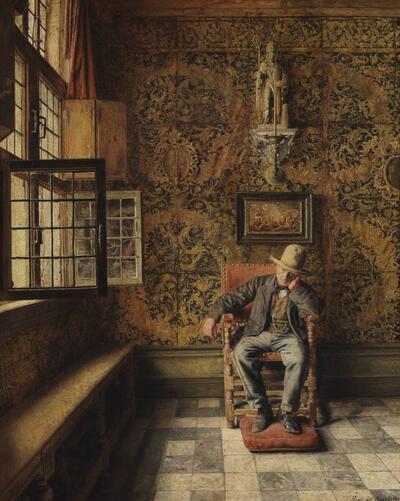 Henri De Braekeleer, De man in de stoel, 1875, Koninklijk Museum voor Schone Kunsten Antwerpen