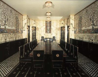 Josef Hoffmann (1870-1956), Het Stoclethuis, gezicht op de eetkamer