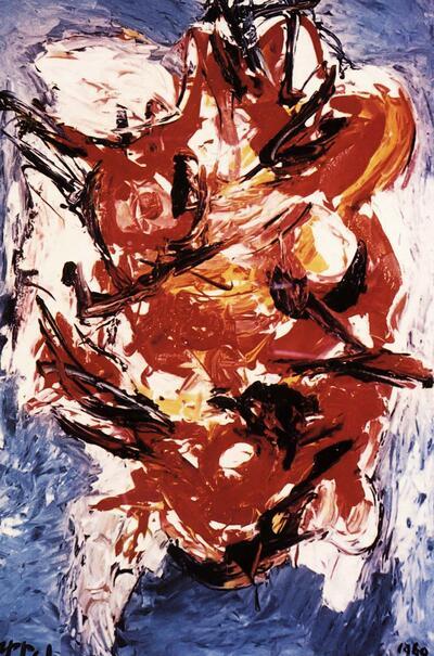 Karel Appel (1921), Rood naakt, Taal, Beeld