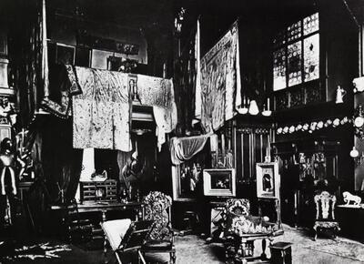 Het atelier van Emile Wauters (1846-1933). Architect: Emile Janlet (1839-1918), Kunstenaarsateliers