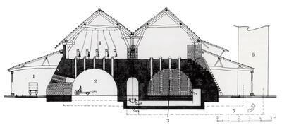 Doorsnede van een ringoven, ruïnes, Monumenten