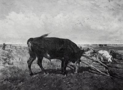 Alfred Verwee (1838-1895), De zwarte stier, 1886. Dieren als model in de Vlaamse schilder- en Beeldhouwkunst