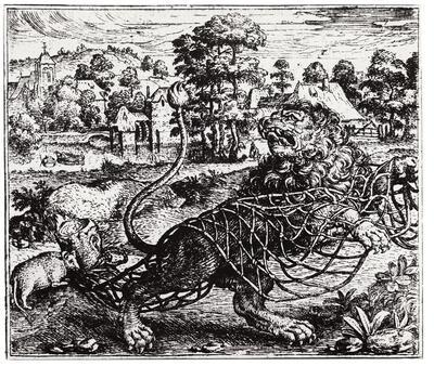 Marcus Gheeraerts (ca. 1520-ca. 1590), De leeuw en het muisje. Dieren als model - Het dier in de Vlaamse schilder- en beeldhouwkunst