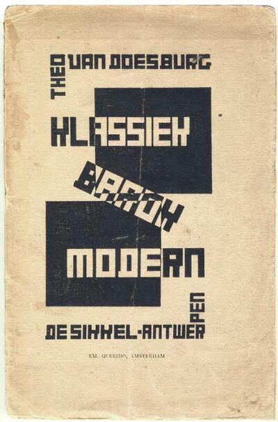 Theo Van Doesburg, cover Klassiek Barok Modern