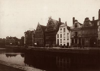 Edmond Sacré, Gent, de Graslei, 1875. Fotografie