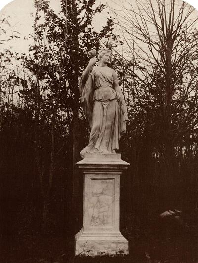 Josephe Dupont, Schilde (bij Antwerpen): sculptuur in het domein van baron Van de Werve de Schilde, Omstreeks 1865. Fotografie