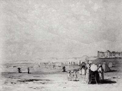 Périclès Pantazis (1849-1884), Het strand te Blankenberge. Schilders van de zee