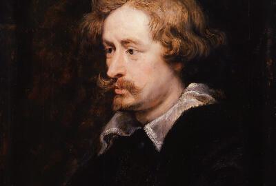 Pieter Paul Rubens, Portret van Antoon van Dyck, olieverf op hout,