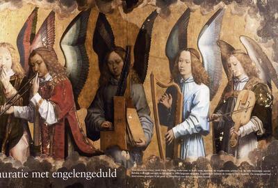 Hans Memling, Christus met zingende en musicerende engelen
