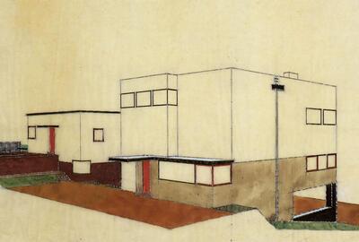 De atelierwoning van Jacques Joseph "Marcel" Lenglet (1895-?). Architect: Louis-Herman de Koninck (1896-1984), Kunstenaarsateliers